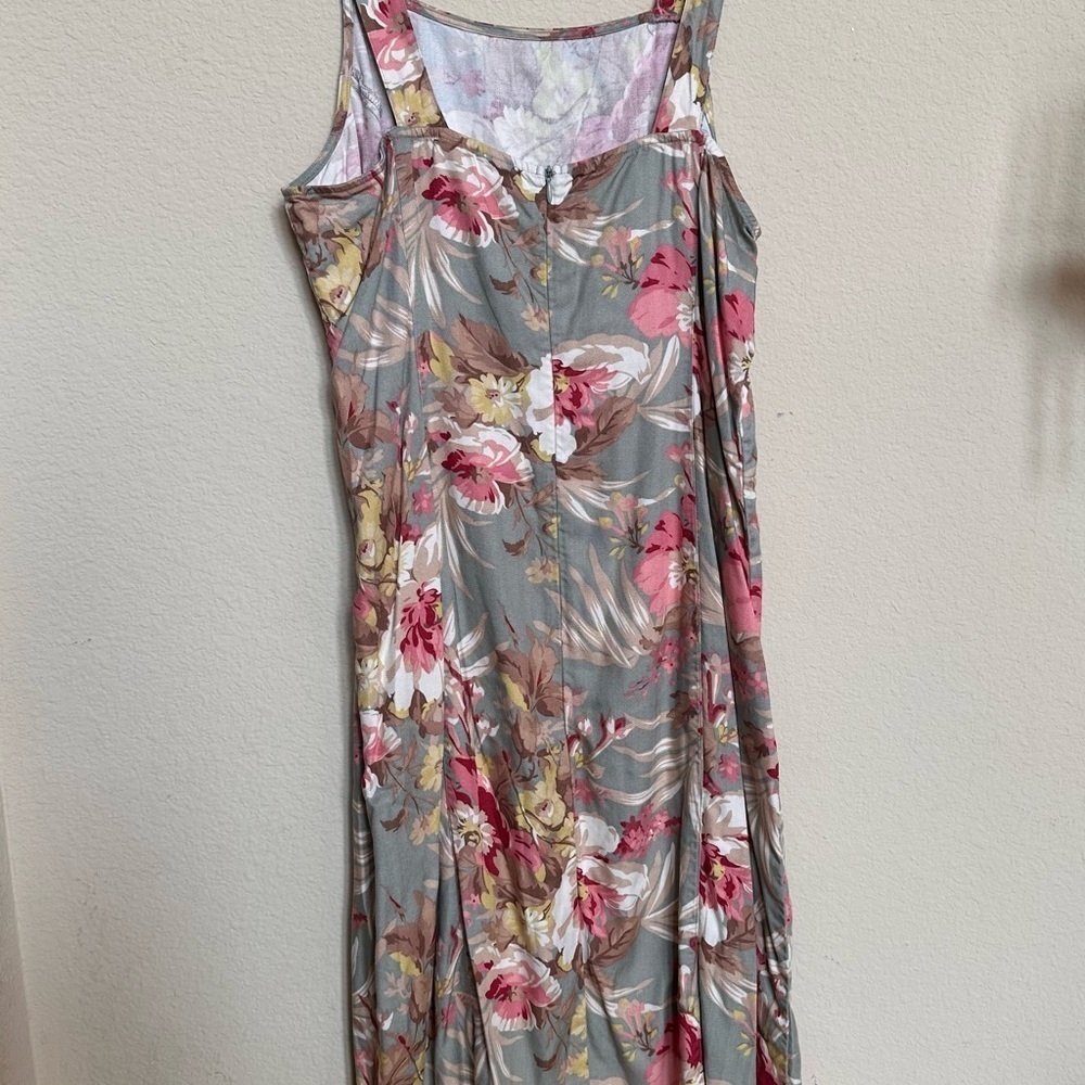 Islander Pink and Red Spaghetti Strap Sundress - Picture 4 of 7